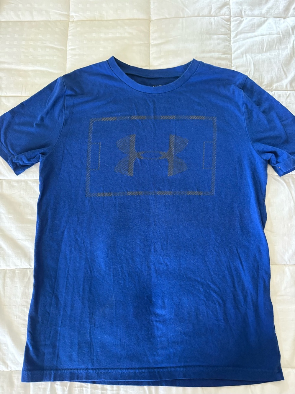 Under Armour boys Royal Blue Logo T-Shirt